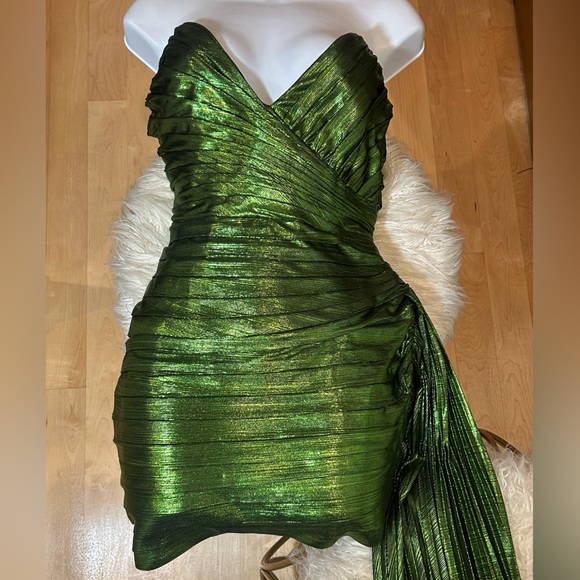 Retrofete Green Strapless Dress - Picture 2 of 4